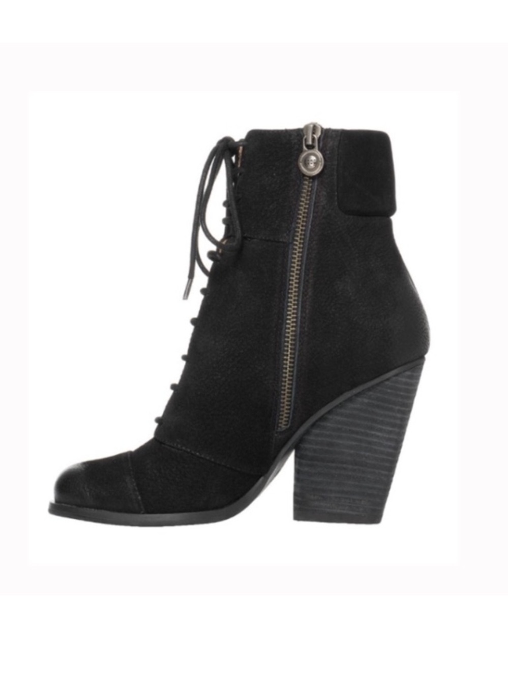 New! Leon Max Matrix Black Heeled Ankle Boots | 10